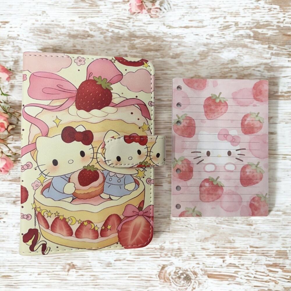 Hello Kitty A6 6 Ring Binder & Paper